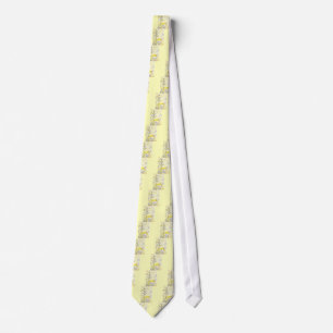 Thistle and Bee on Goldenrod Tie