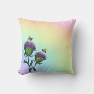 Thistle and Bees Cushion