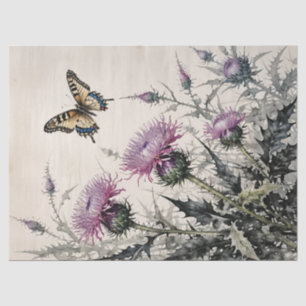 Thistle and Butterflies Tissue Paper