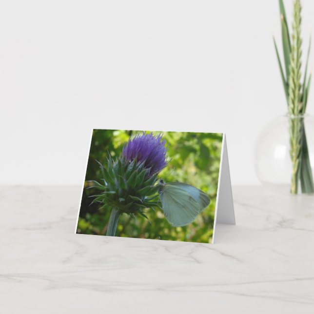 Thistle and Moth Note Card (Front)