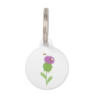 Thistle Bees Pet Tag