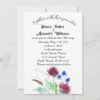 Thistle Botanical Elegant Simple Minimal Wedding 