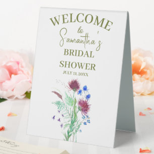 Thistle Floral Rustic Scottish Boho Bridal Shower
