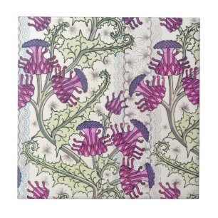 Thistle Flower Garden Ceramic Tile