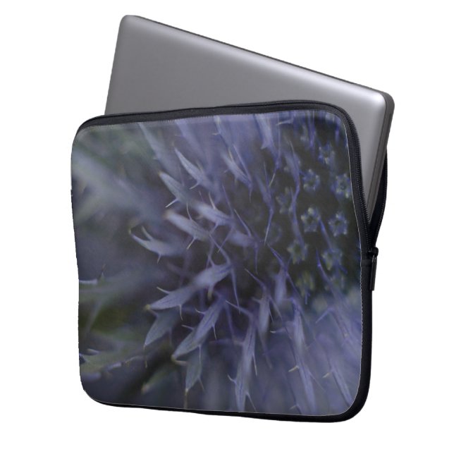 thistle flower laptop sleeve (Front Left)