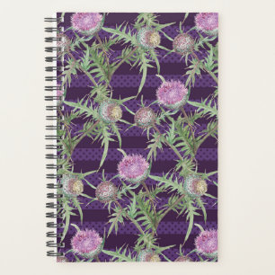 Thistle flowers violet planner