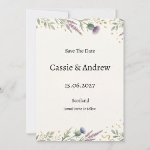 Thistle Greenery Wedding Save The Date