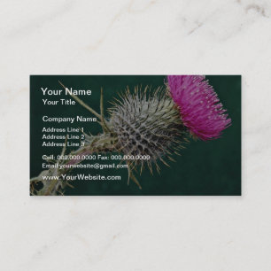 Thistle head flowers business card