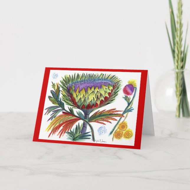 Thistle Holiday Greeting Card (Front)