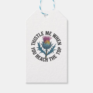 Thistle Me When You Reach the Top Thistle flower  Gift Tags