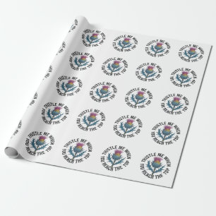 Thistle Me When You Reach the Top Thistle flower Wrapping Paper