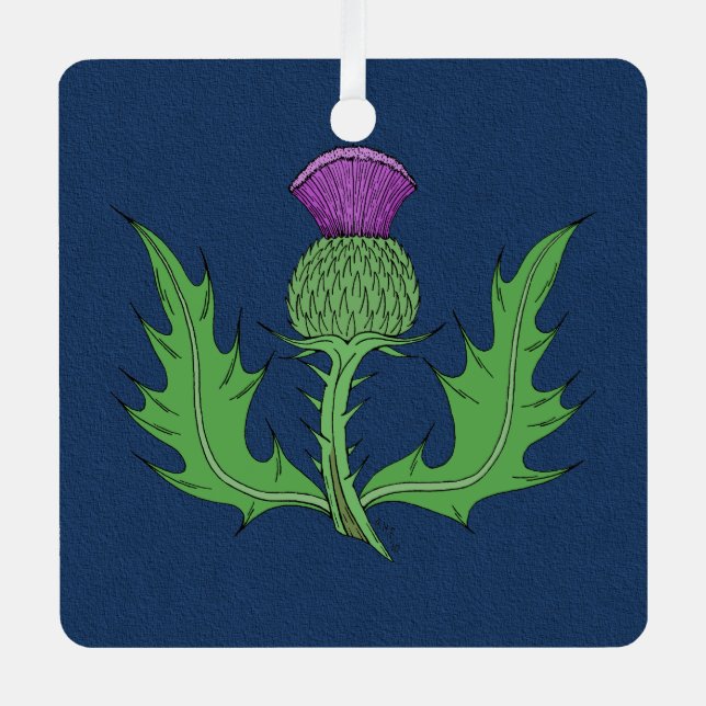 Thistle Metal Tree Decoration (Front)