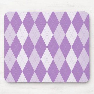 Thistle Purple Argyle Pale Violet Small Diamond Mouse Mat