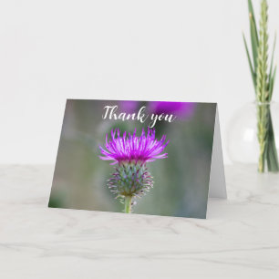 Thistle Purple Scottish Floral Thank you 