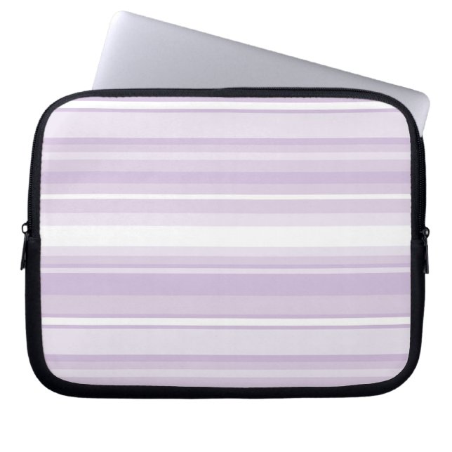 Thistle purple stripes laptop sleeve (Front)