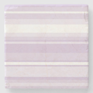 Thistle purple stripes stone coaster