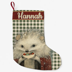 Thistle the Hedgehog   Woodland Whimsy  Small Christmas Stocking
