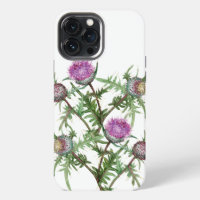 Thistle violet flowers