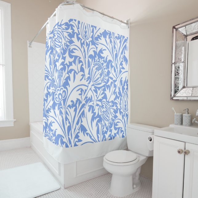Thistle, William Morris Shower Curtain (In Situ)