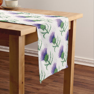 Thistle with a twist of tartan short table runner