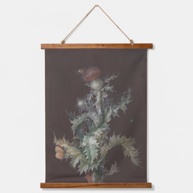 Thistle with Insects 1755 Johann C. Dietzsch Hanging Tapestry (Front)
