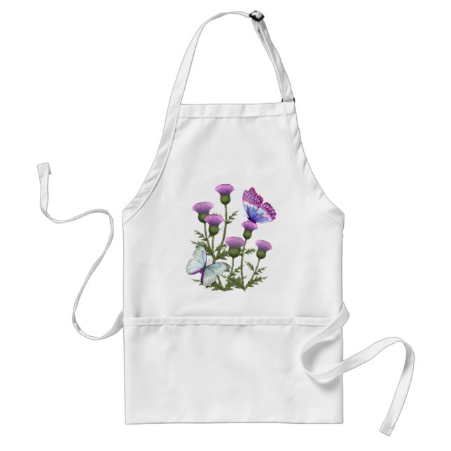 Thistles and Butterflies Standard Apron (Front)