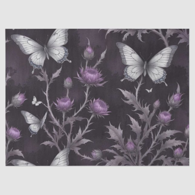 Thistles and Butterflies Tissue Paper (Front)