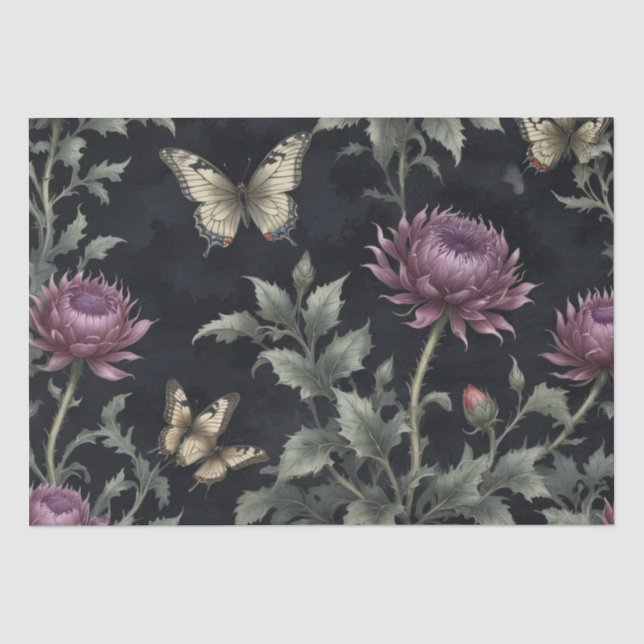 Thistles and Butterflies Tissue Paper (Front)