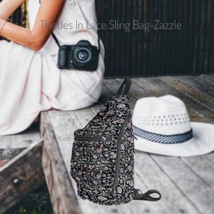 Thistles In Lace Sling Bag
