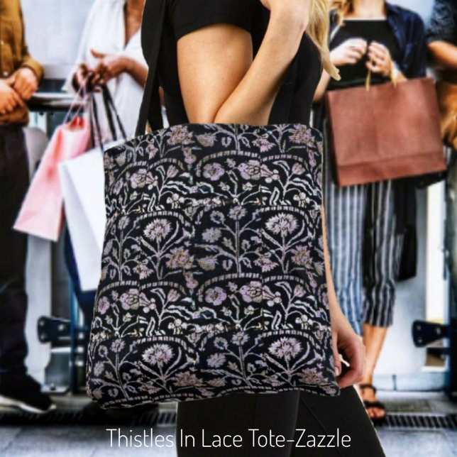 Thistles In Lace Tote Bag (Creator Uploaded)