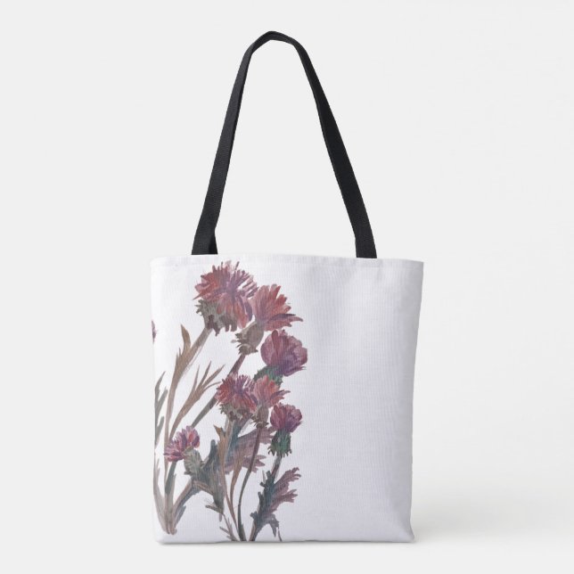 thistles  tote bag (Back)
