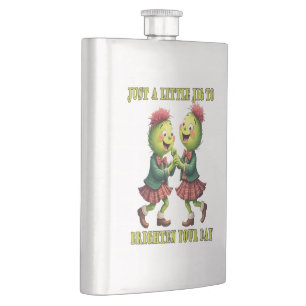 Thistles Wearing Plaid Just A Little Jig  Hip Flask