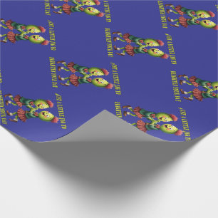 Thistles Wearing Plaid Just A Little Jig  Wrapping Paper