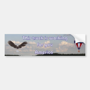 ThistruckworksforyouAmerica1_noribbons Bumper Sticker