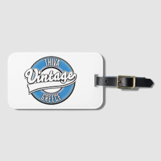 Thiva Greece vintage logo Luggage Tag