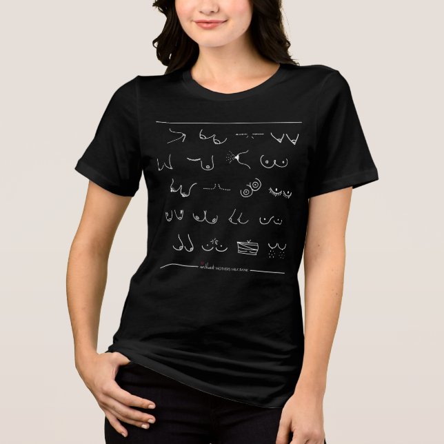Thnks fr th Mammaries - Black Tri-Blend Shirt (Front)