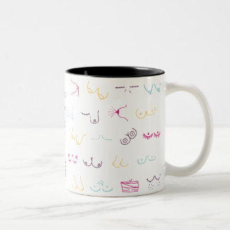 Thnks fr th Mammaries - Rainbow Two-Tone Coffee Mug