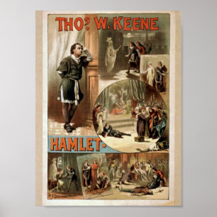 Tho' .W. Keene, Hamlet Retro Theater Poster