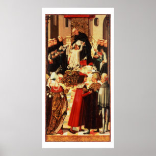 Thomas Aquinas being received into the Dominican O Poster