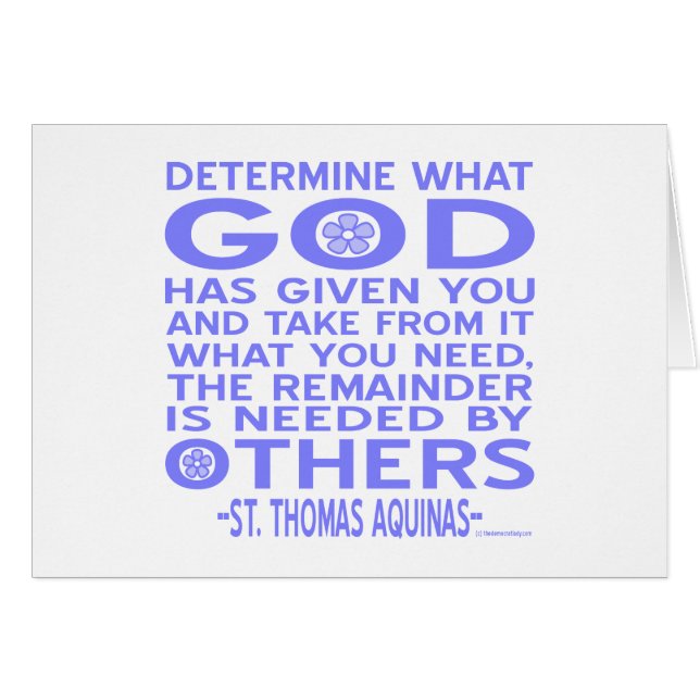 Thomas Aquinas God Given Light Blue (Front Horizontal)
