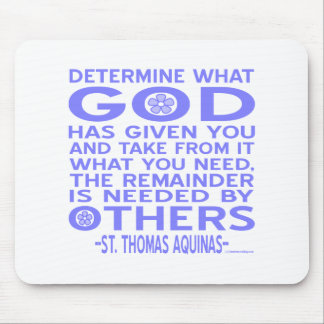 Thomas Aquinas God Given Light Blue Mouse Mat