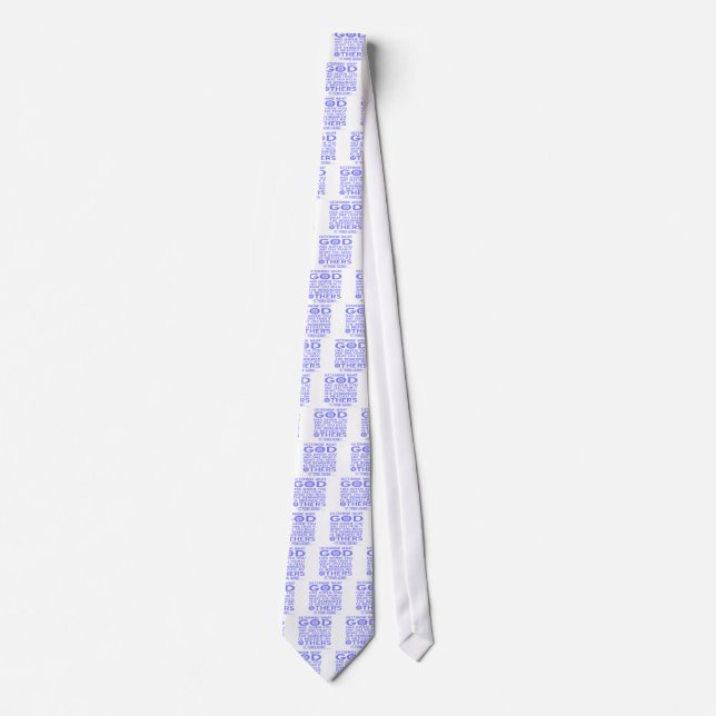 Thomas Aquinas God Given Light Blue Tie (Front)