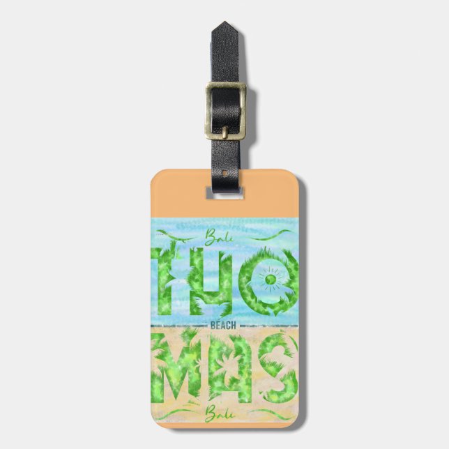 Thomas Beach Bali Luggage Tag (Front Vertical)