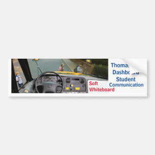 Thomas Bus Dashboard Whiteboard sign Bumper Sticker