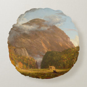 Thomas Cole A View of the Mountain Pass  Round Cushion