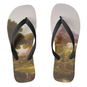Thomas Cole  Dream of Arcadia Flip Flops