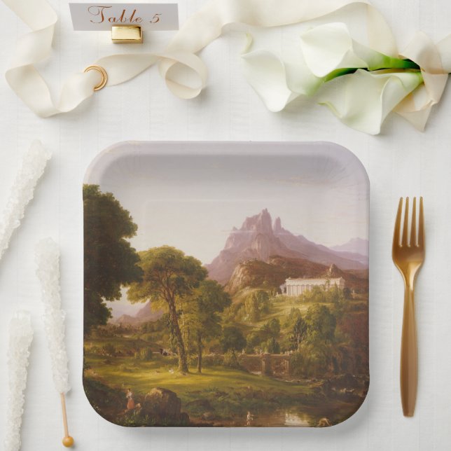 Thomas Cole  Dream of Arcadia Paper Plate (Wedding)