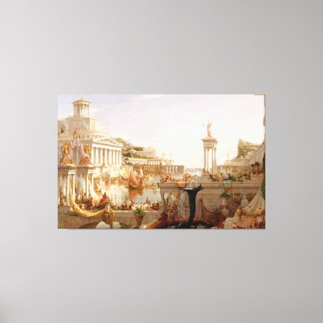 Thomas Cole - The Consummation, The Course of the  Canvas Print (Front)