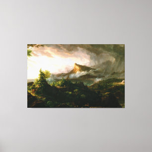 Thomas Cole The Course of Empire - Savage State Canvas Print