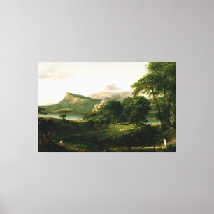 Thomas Cole The Course of Empire - The Arcadian Canvas Print